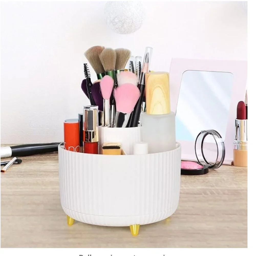 Rotating Makeup Brush Holder Organizer with 5 Slots NEW IN BOX